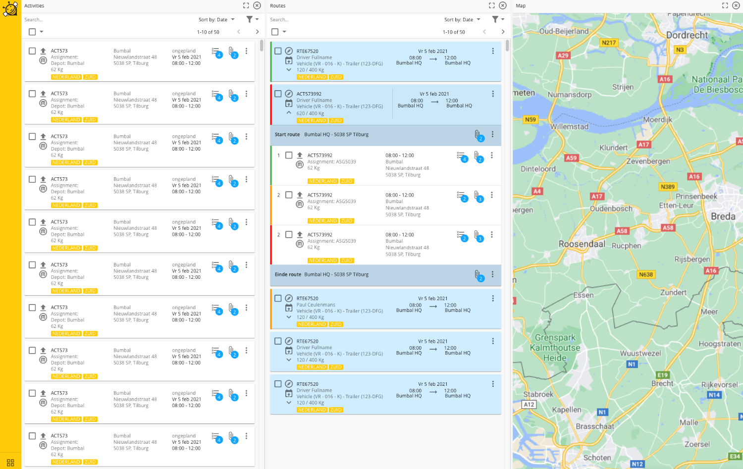 planscherm, logistieke planner, plansysteem